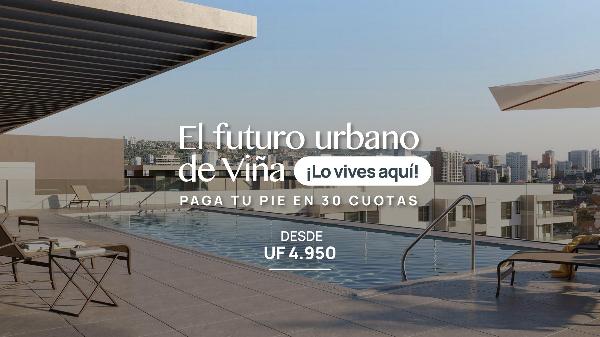Piscina en la terraza de Parque Granadilla. Desde UF 4.950